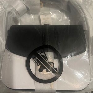 MICHAEL Michael Kors Lyra Flap Crossbody Bag in Black & White (New in package)